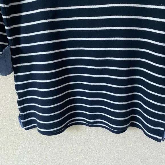 Nautica Women’s Navy & White Striped 3/4 Sleeve Nautical Shirt Size Medium - Picture 16 of 16